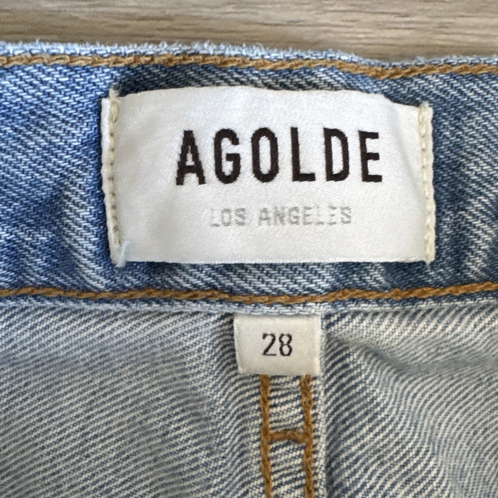Agolde Women's High Rise Straight Blue Jeans 90s Denim Jeans Size 28 - Picture 3 of 13